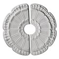 Ekena Millwork Flower Ceiling Medallion, Two Piece (Fits Canopies up to 3 5/8"), 18 1/2"OD x 3 5/8"ID x 7/8"P CM18FW2